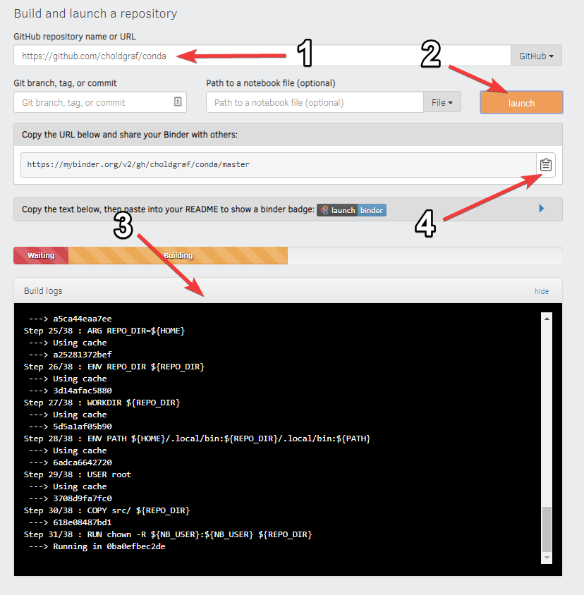 The myinder.org UI